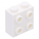 LEGO kocka 1x2×1 2/3 egyik oldalán négy bütyökkel, fehér (22885)